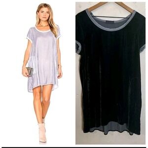 CP SHADES- S Elodie Cap Sleeve Velvet Dress in Black Mini Classic Chic Night Out